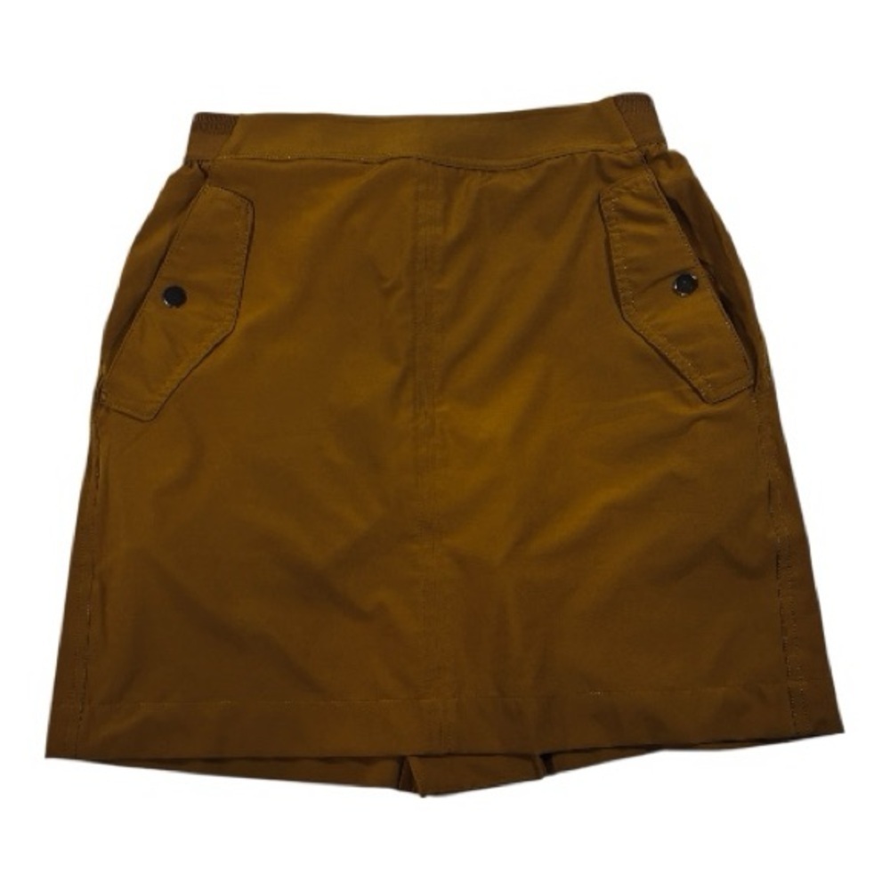 Athleta Vienna Cargo Skort Size 4 Brass Yellow Pickleball Athleisure Travelcore